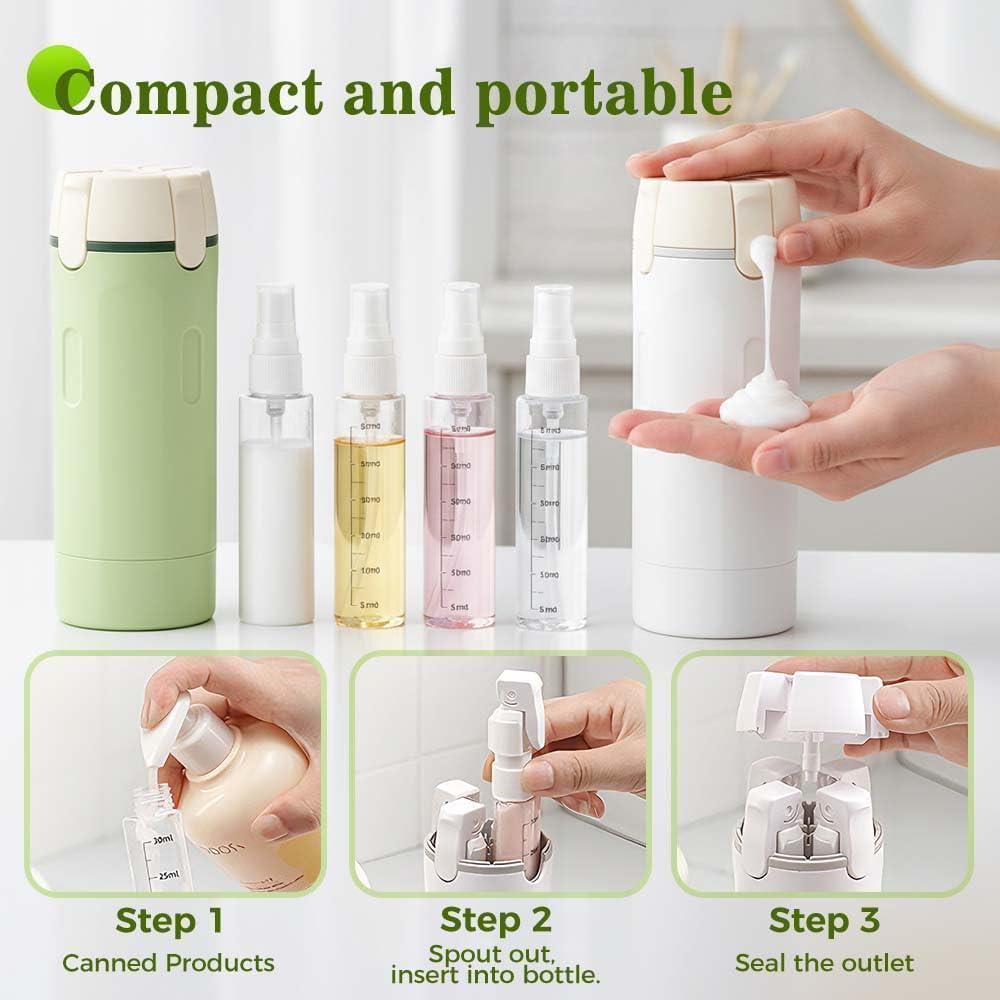 afeamo Refillable Travel Squeeze Bottles Leak-Proof Portable Containers NEW