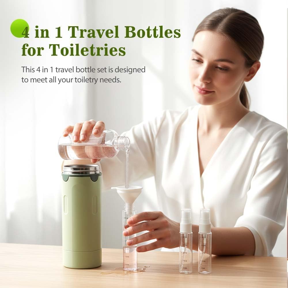 afeamo Refillable Travel Squeeze Bottles Leak-Proof Portable Containers NEW