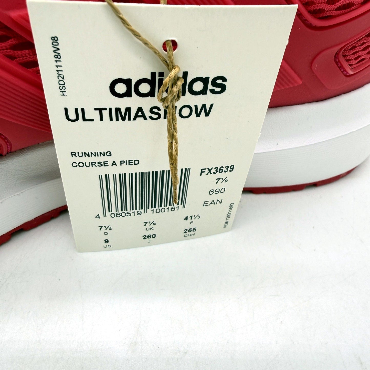 adidas Womens Ultimashow FX3639 Hot Pink Running Shoes US Size 9 NEW
