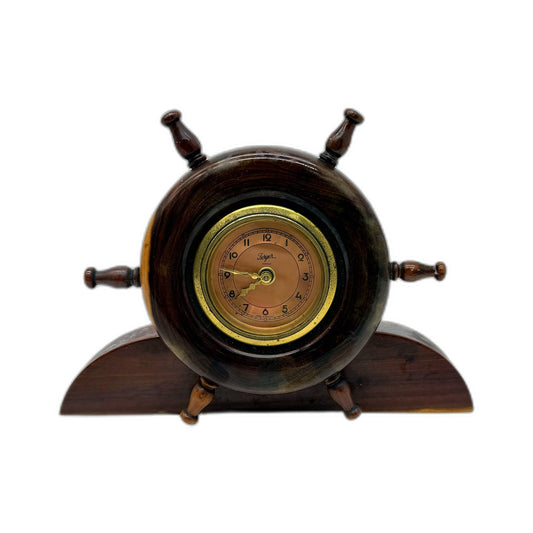 ANTIQUE Jerger Anker Germany Wooden Mantel Clock Decorative Tabletop 