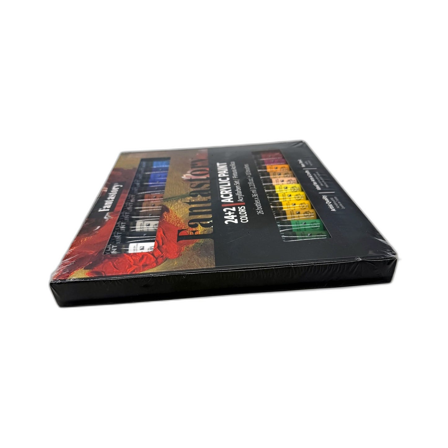 Fantastory Acrylic Paint Set 24+2 Colors 26 Bottles 10 Brushes Artist NEW