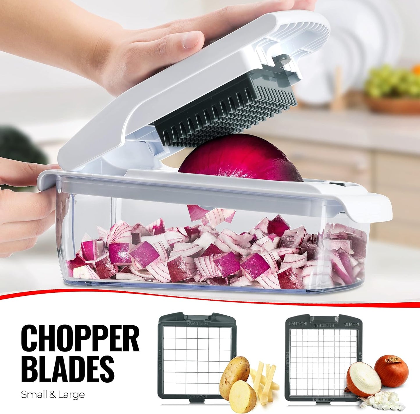 Kisfam Vegetable Mandolines Mandoline Slicer Chopper Dicer Onion Cutter NEW