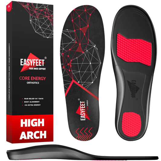 EASYFEET Arch Support Insoles Comfort Shoe Inserts for Standing All Day Sz S NEW