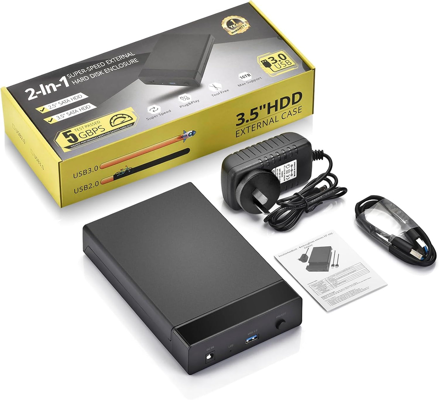 Amtake USB 3.0 SATA External Hard Drive Docking Station for 2.5/3.5 Inch DEMO