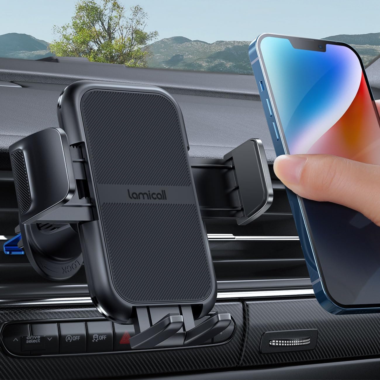 Lamicall Car Automobile Accessories Phone Holder Vent Mount Thick Case NEW