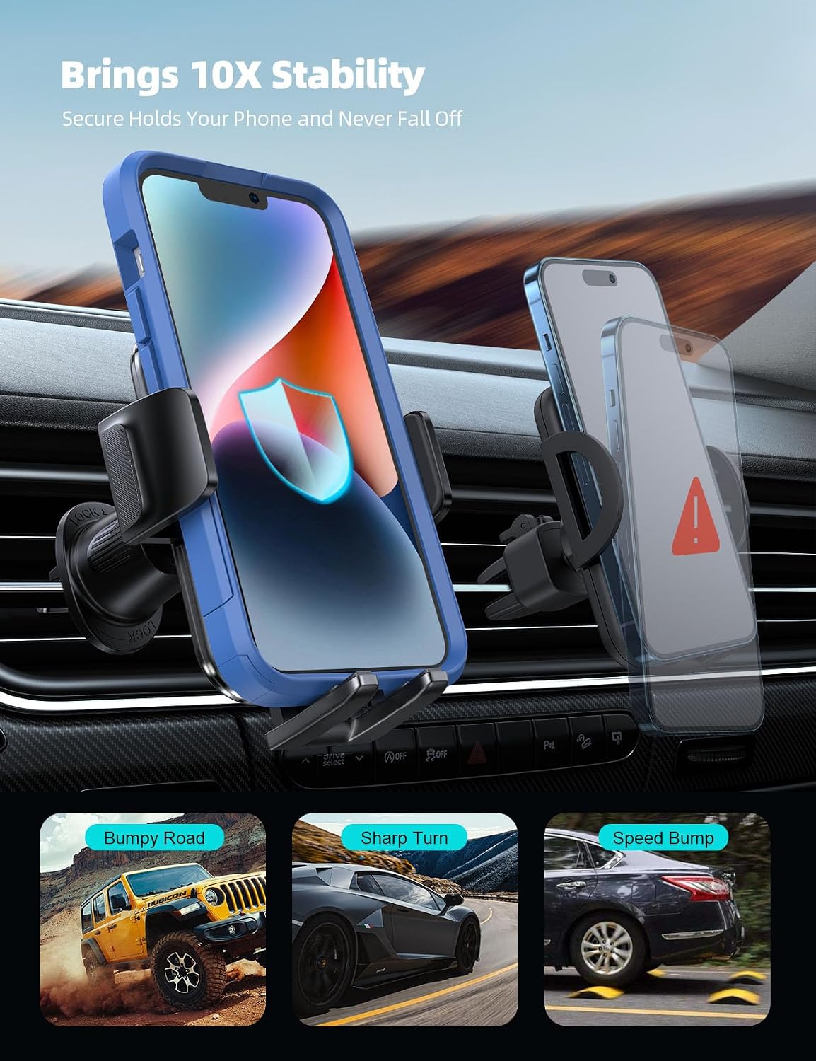 Lamicall Car Automobile Accessories Phone Holder Vent Mount Thick Case NEW