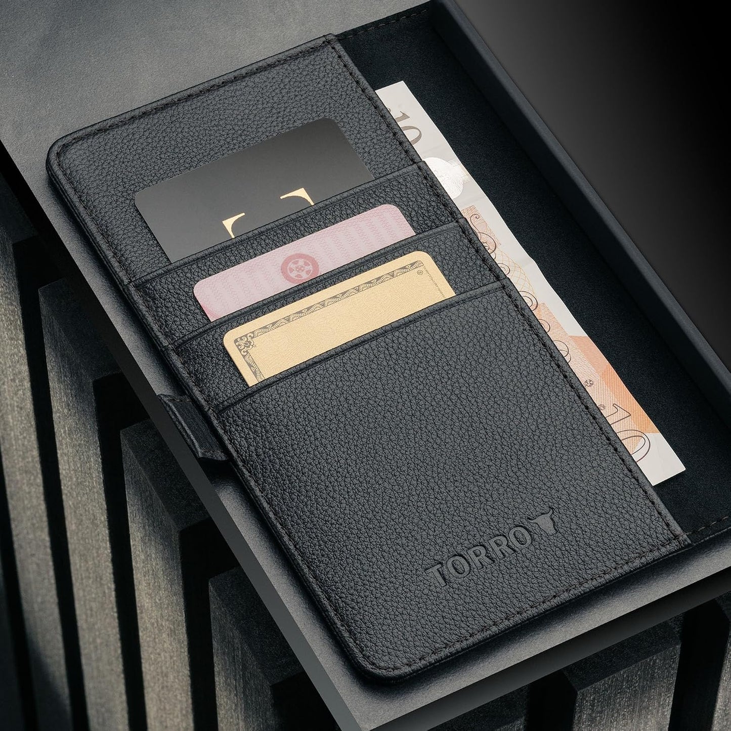 TORRO Leather Flip & Wallet Case for Samsung Galaxy S26 Ultra 5G, Black NEW