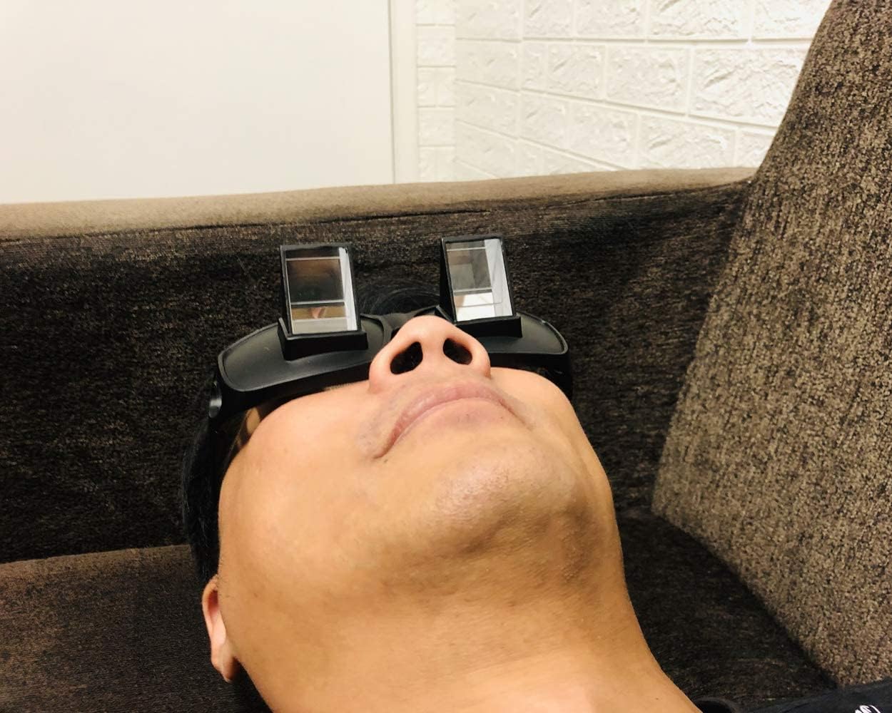 DS. DISTINCTIVE STYLE Black Prism Glasses Lying Down Horizontal Reading NEW