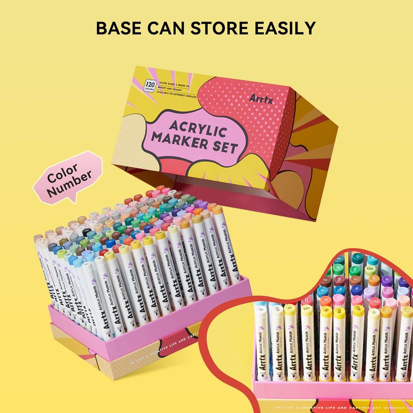 Arrtx 120 Color Markers & Paint Pens - Acrylic Art Supplies for Artists DEMO