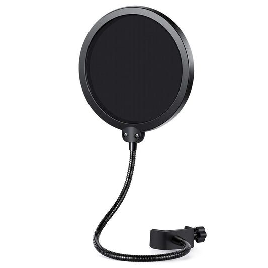 InnoGear Dual Pop Filters Layer Pop Filter for Blue Yeti Microphone, Black & NEW