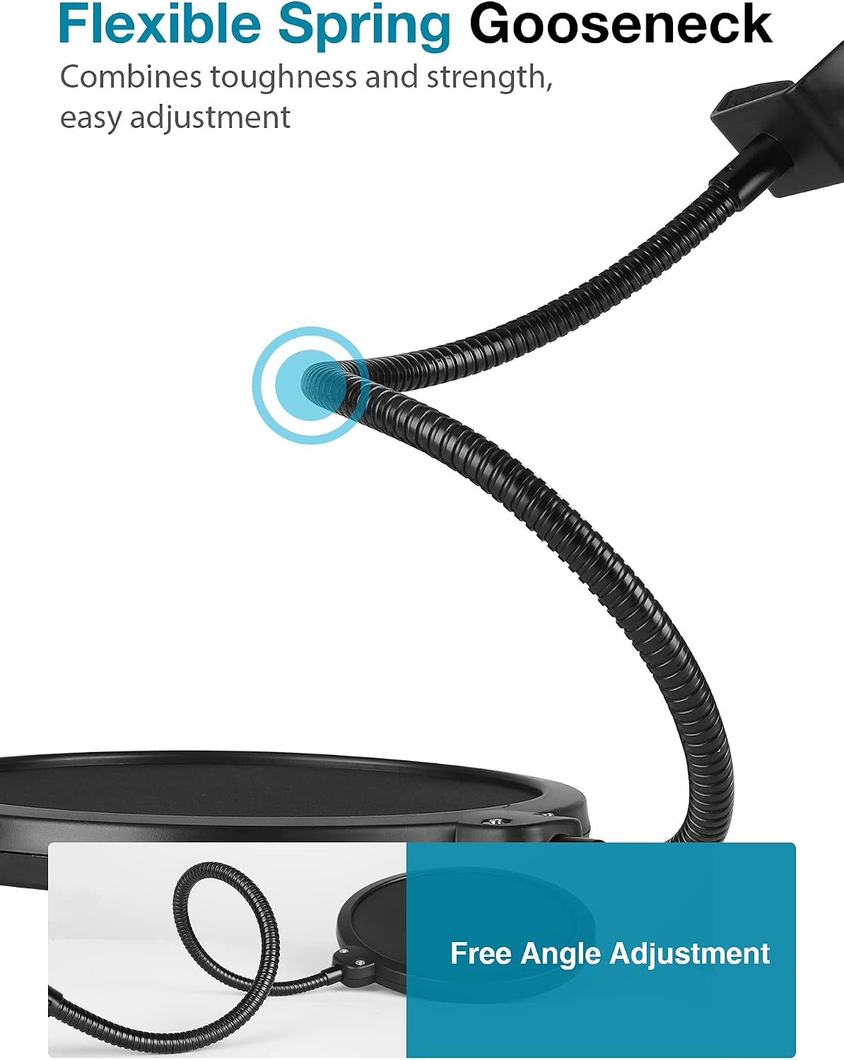 InnoGear Dual Pop Filters Layer Pop Filter for Blue Yeti Microphone, Black & NEW