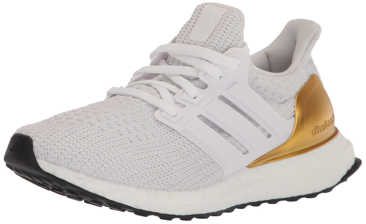 adidas Ultraboost 4.0 DNA Core White & Gold Road Running Shoes Womens US 9 NEW
