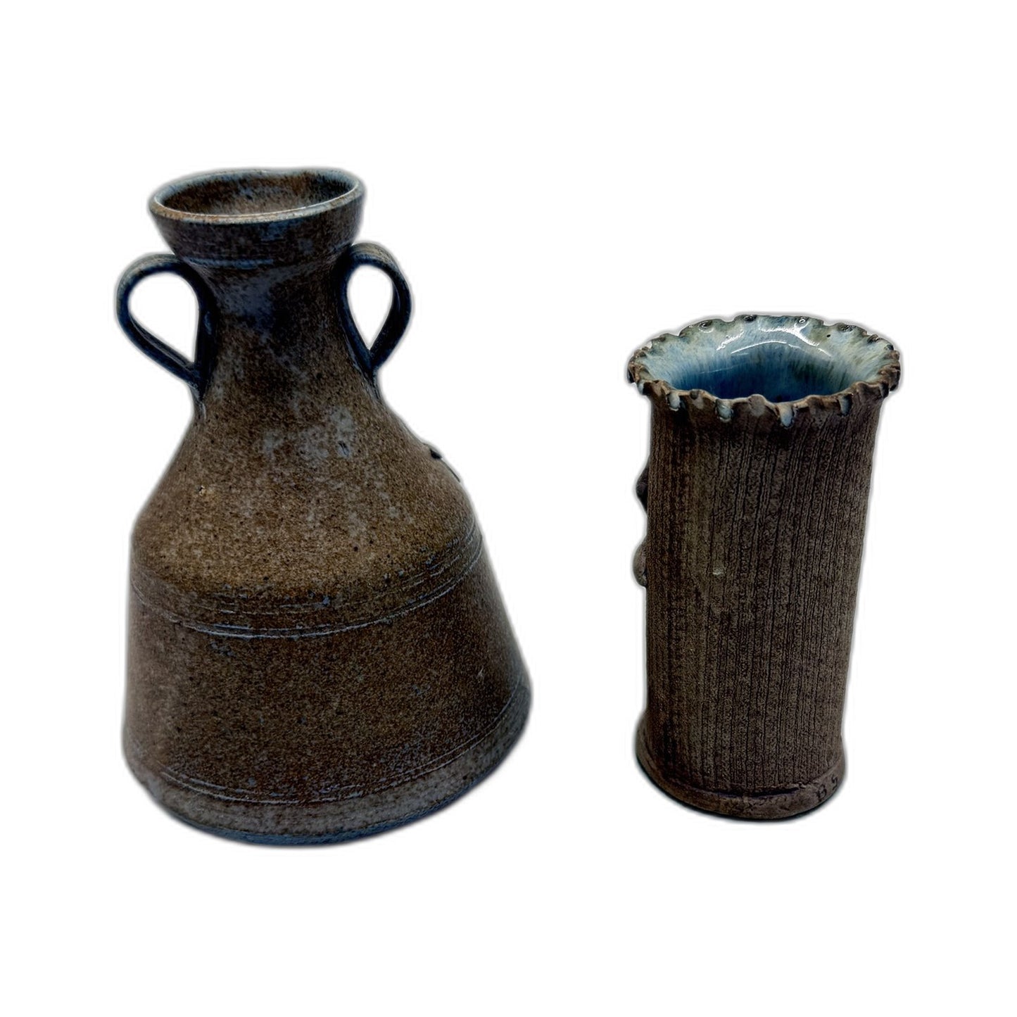 Australian Made Hand Crafted Gum Nut & Leaf Themed Pottery Vases