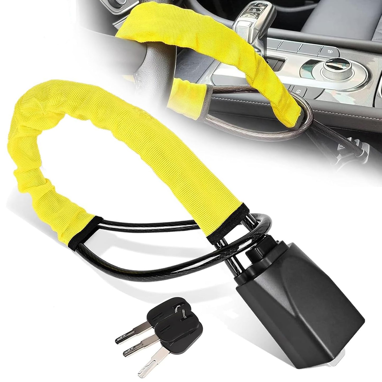 Embosk Anti-Theft Locking Devices Steering Wheel Lock for Cars - Alloy NEW