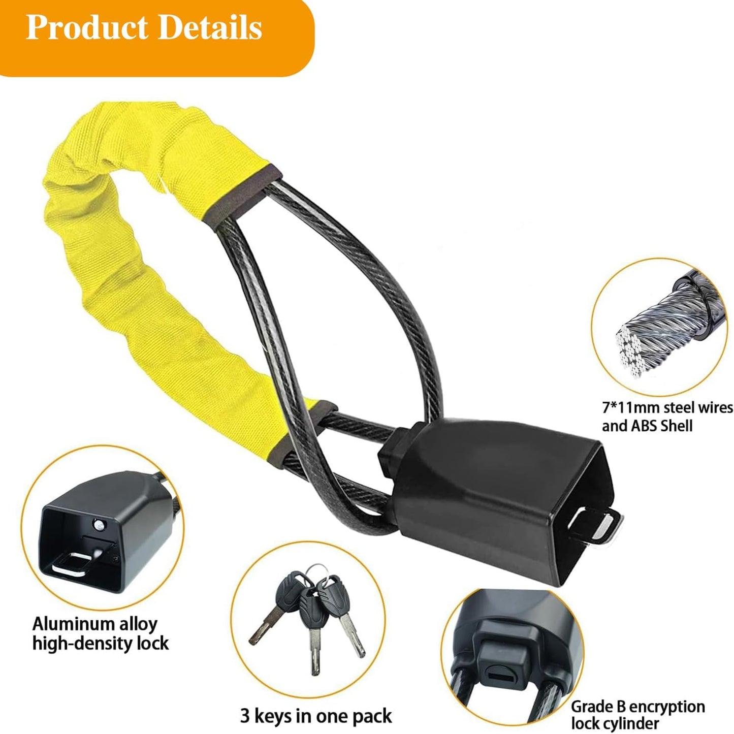 Embosk Anti-Theft Locking Devices Steering Wheel Lock for Cars - Alloy NEW