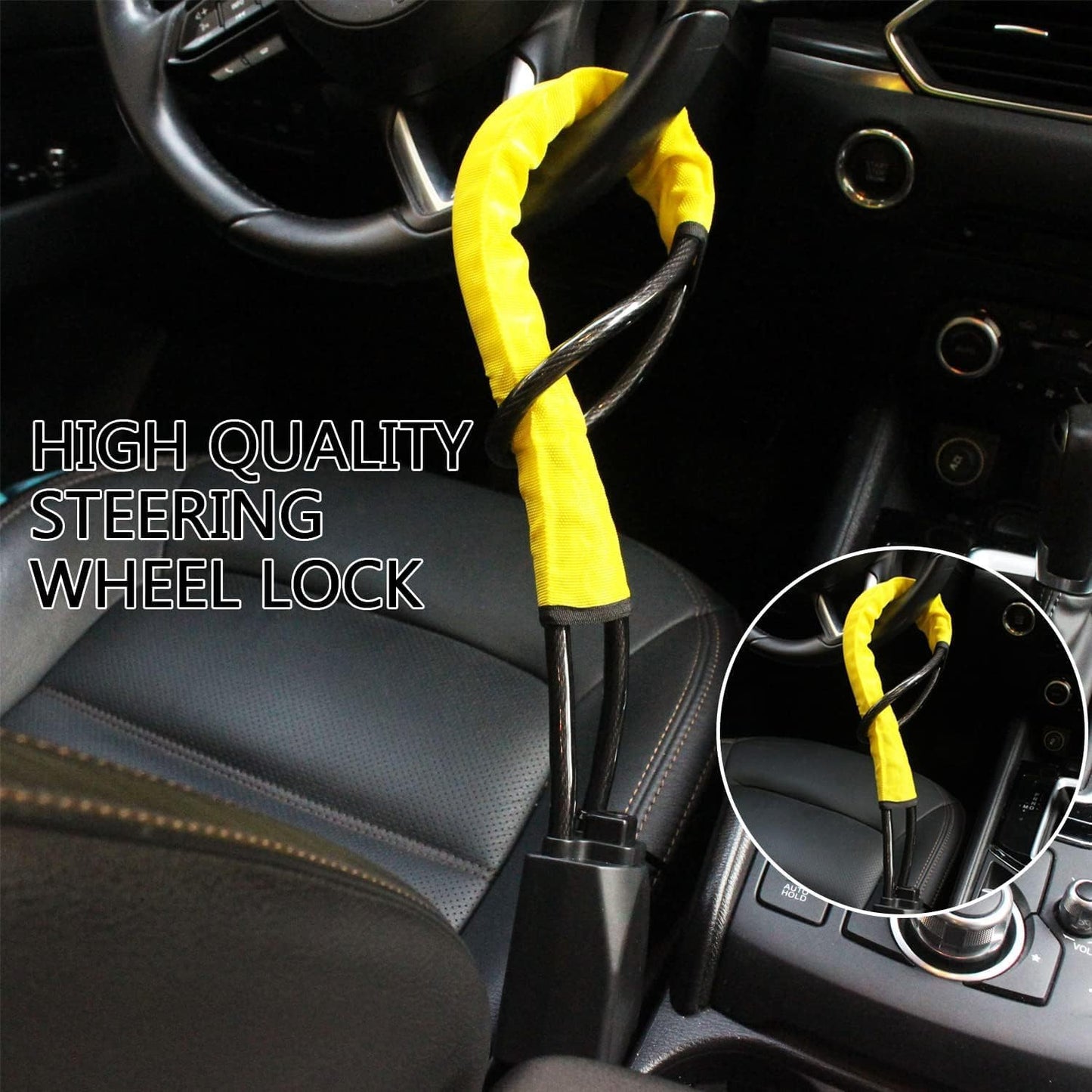 Embosk Anti-Theft Locking Devices Steering Wheel Lock for Cars - Alloy NEW
