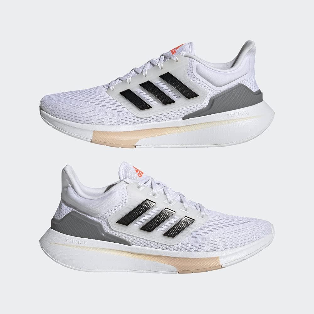 adidas EQ21 Run Iron & White Road Running Sneaker Shoes Womens US 8.5 NEW