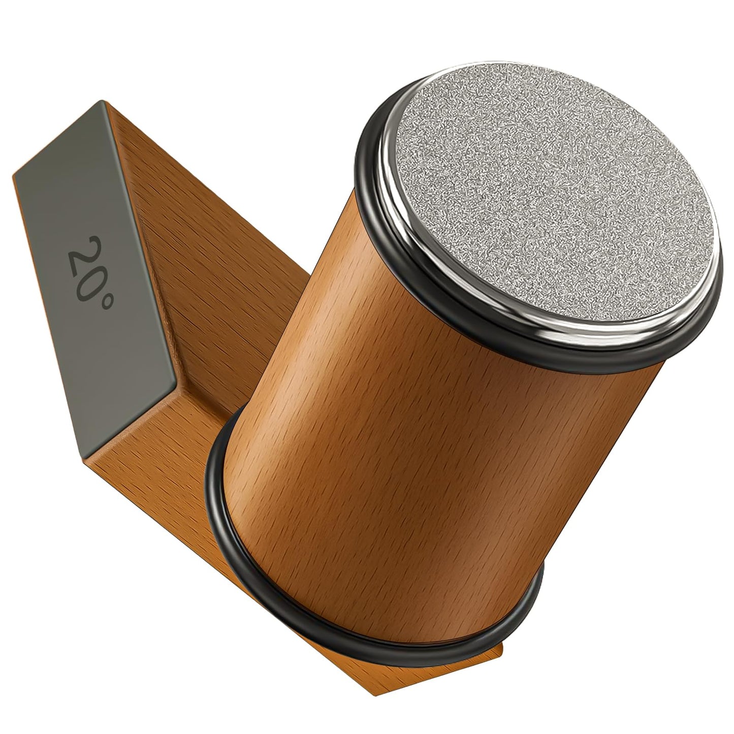 Kimbo Manual Knife Sharpening Tool Kit with 400 & 1000 Grit Discs, Brown NEW