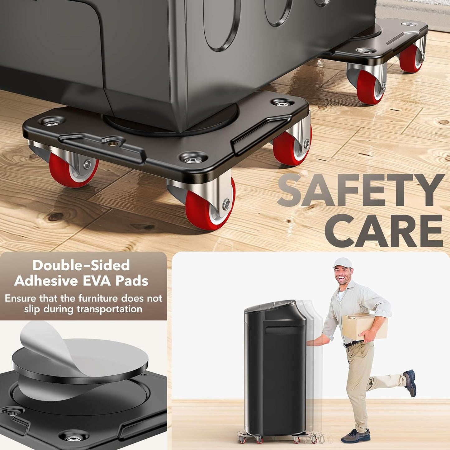 WOUOW Reinforced Carbon Steel Utility Cart with Lift Silver NEW