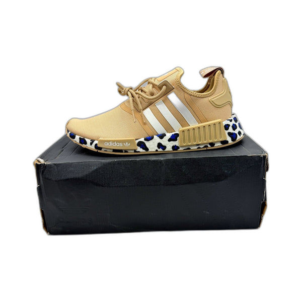 adidas Womens NMD_R1 W Beige Tan Animal Print Sole Sneakers US Size 8.5 NEW