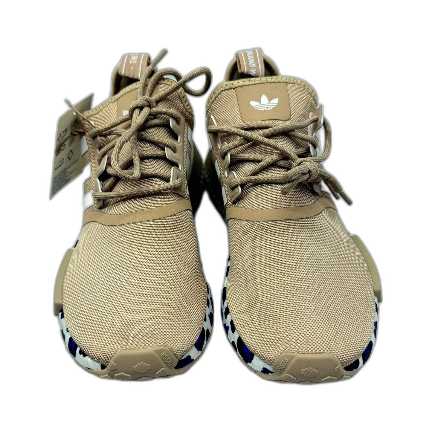 adidas Womens NMD_R1 W Beige Tan Animal Print Sole Sneakers US Size 8.5 NEW