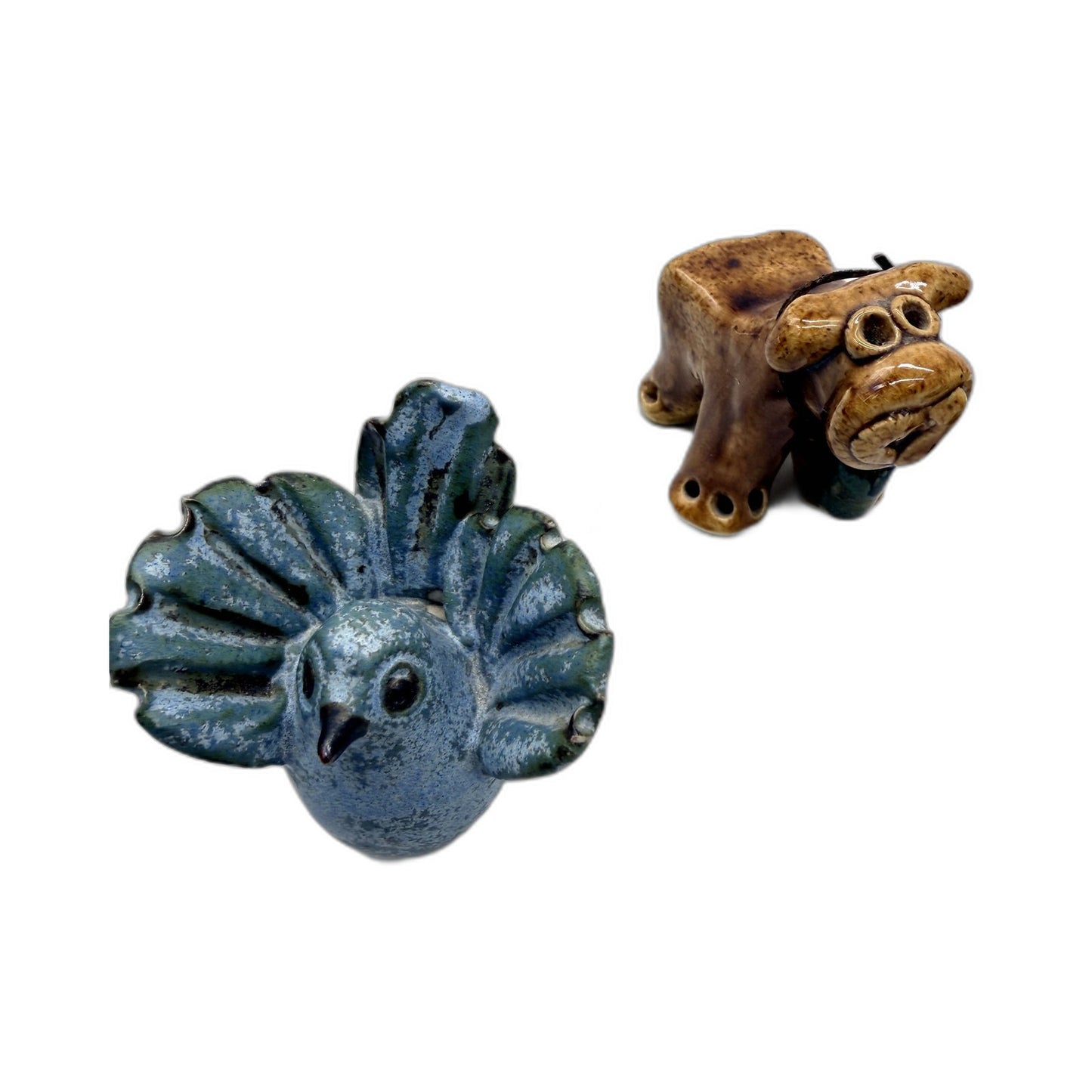 COLLECTABLE Assorted Decorative Hand Crafted Pottery Mini Figurines 7 Pieces