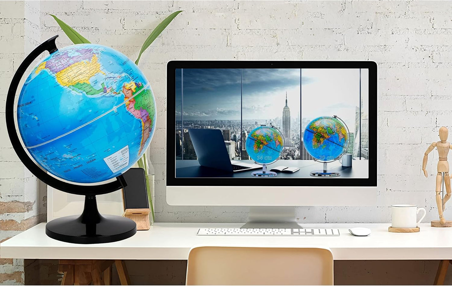 Exerz 30cm Science Political World Globe - Large Educational Geographic NEW