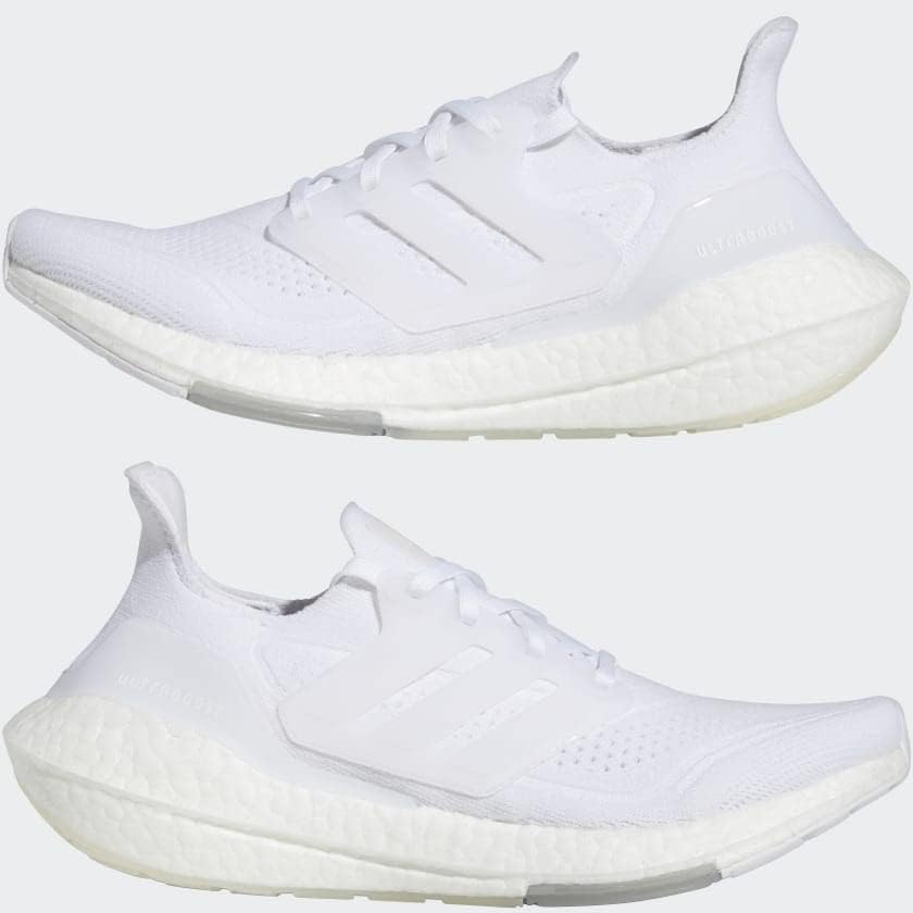 adidas UltraBoost 21 Road Running Shoes Lightweight White/Off White US 7.5 NEW