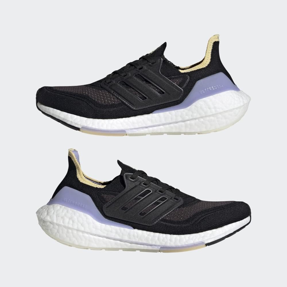 adidas Ultra Boost 21 Road Running Sneaker Purple & Black Shoes Women US 7.5 NEW