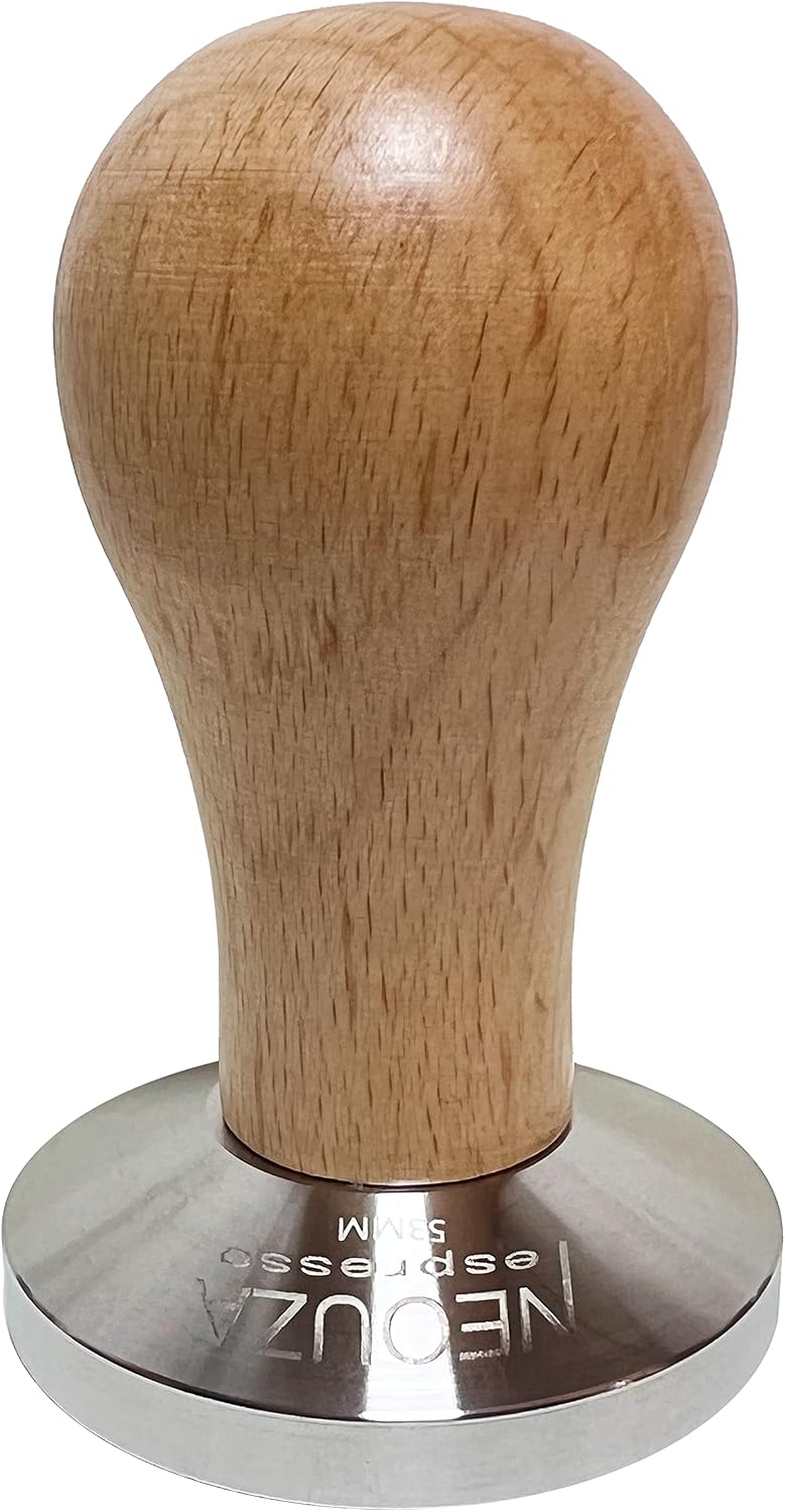 NEOUZA 53mm Timber Handle Coffee Tamper for Breville 54mm Portafilter Basket NEW