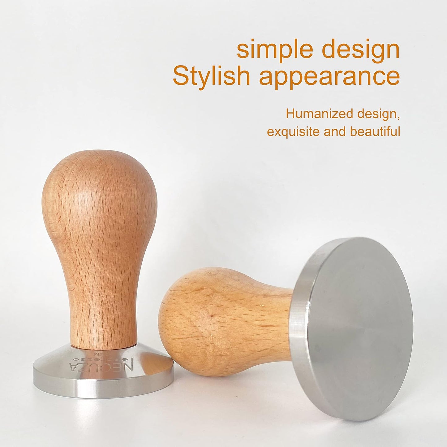 NEOUZA 53mm Timber Handle Coffee Tamper for Breville 54mm Portafilter Basket NEW