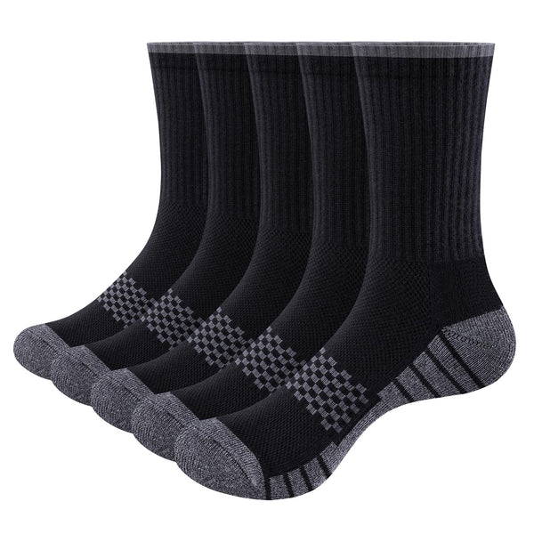 YUEDGE Padded Cotton Crew Socks for Men & Women - Moisture Wicking XXL NEW