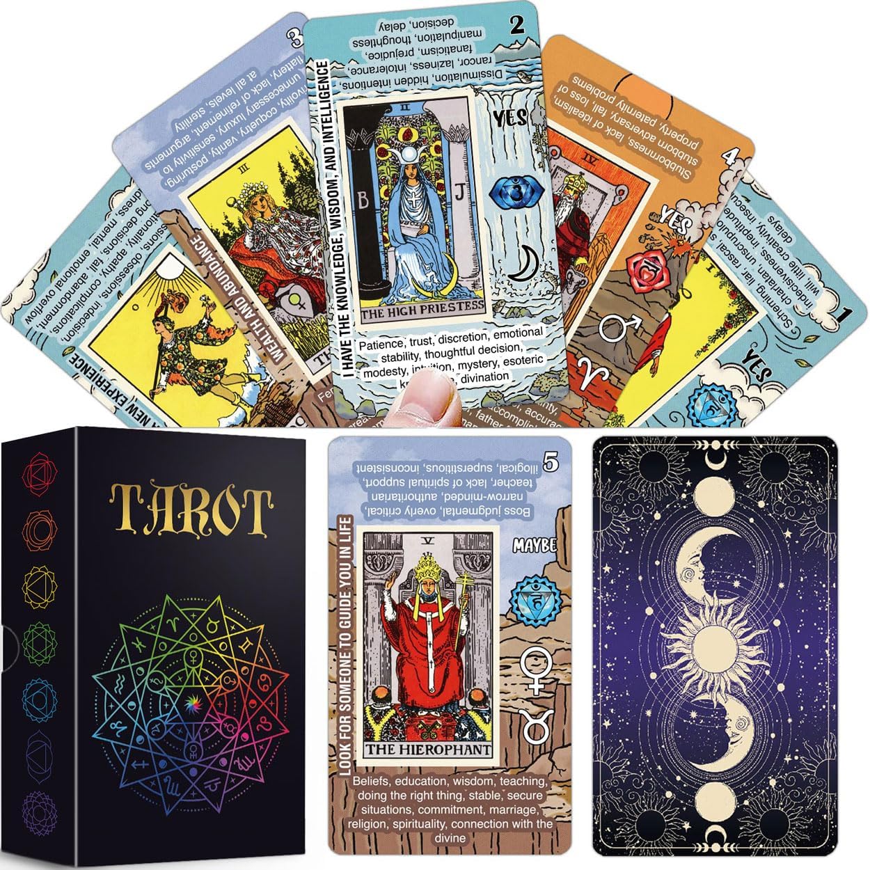 TAROTIKA Easy Tarot Standard Playing Card Decks for Beginners & NEW
