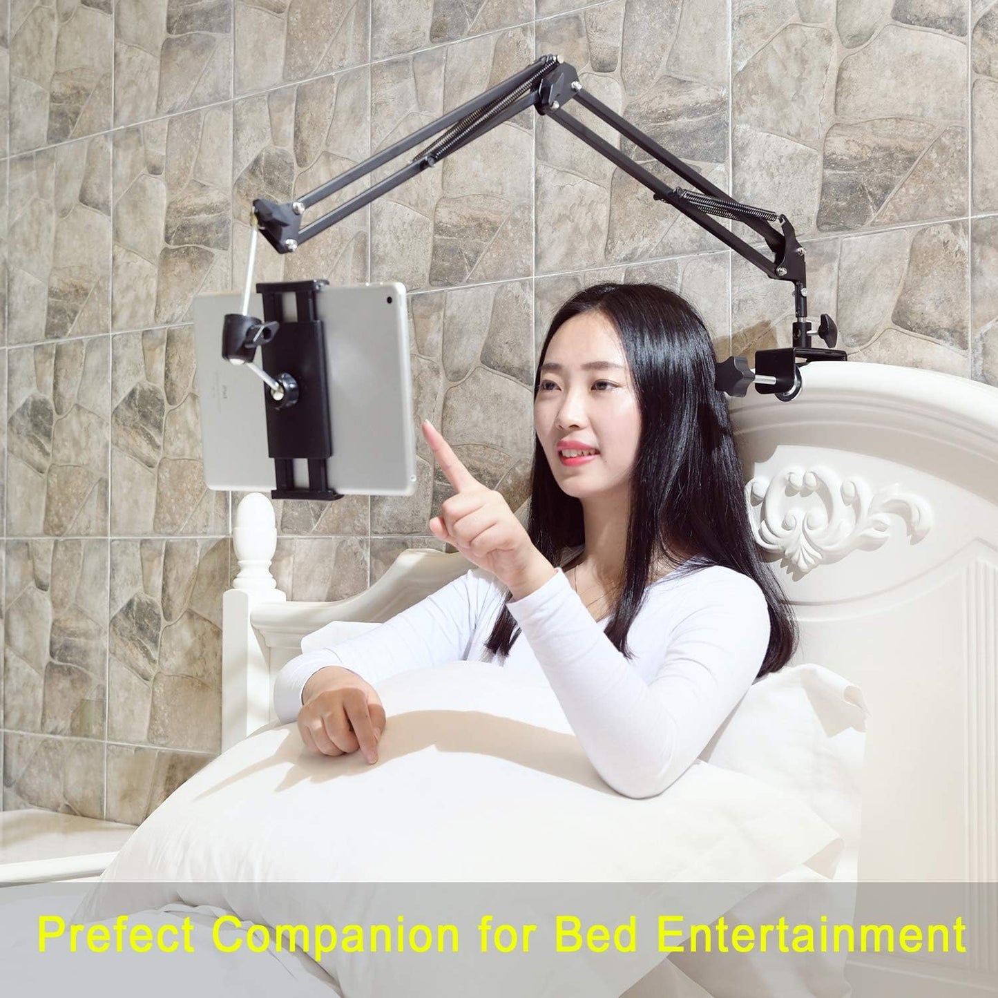 SAMHOUSING 360 Stands Degree Rotating Tablet Stand Holder Mount for Bed, NEW