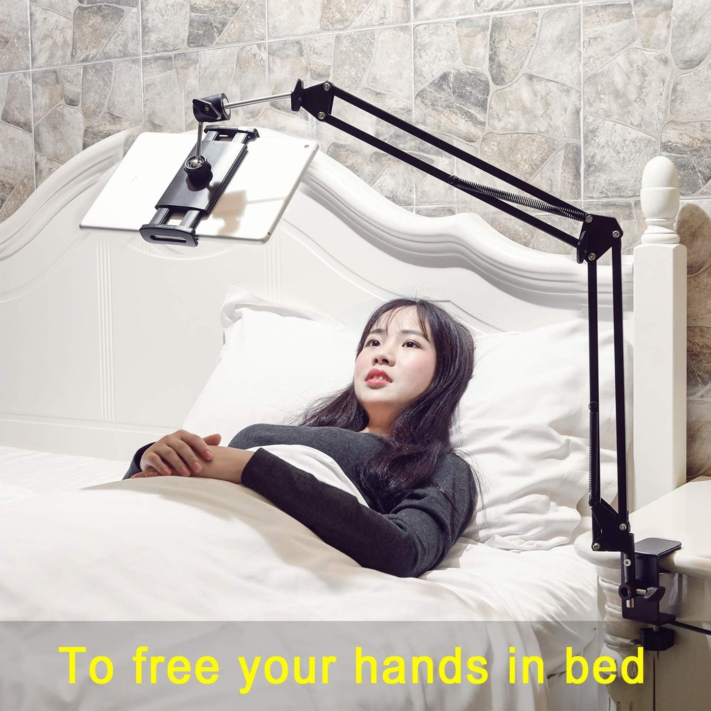 SAMHOUSING 360 Stands Degree Rotating Tablet Stand Holder Mount for Bed, NEW