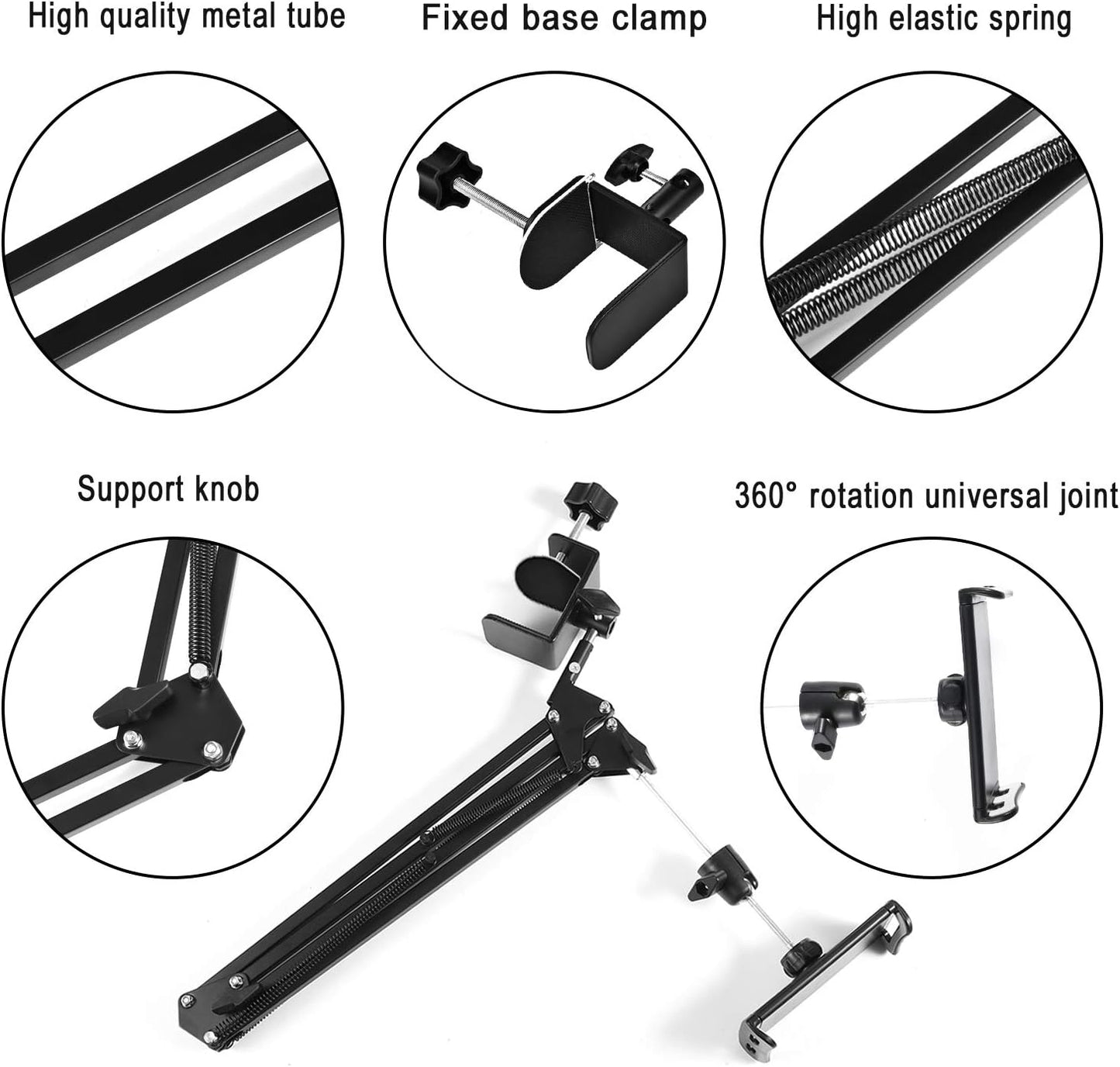 SAMHOUSING 360 Stands Degree Rotating Tablet Stand Holder Mount for Bed, NEW
