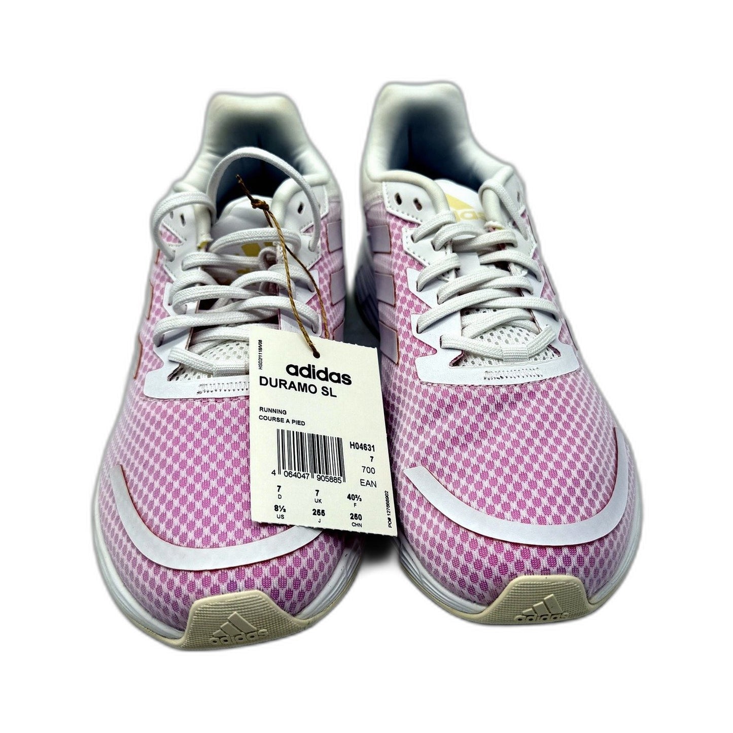 adidas Womens Duramo SL H04631 Running Shoes in Pink & White Size US 8.5 DEMO