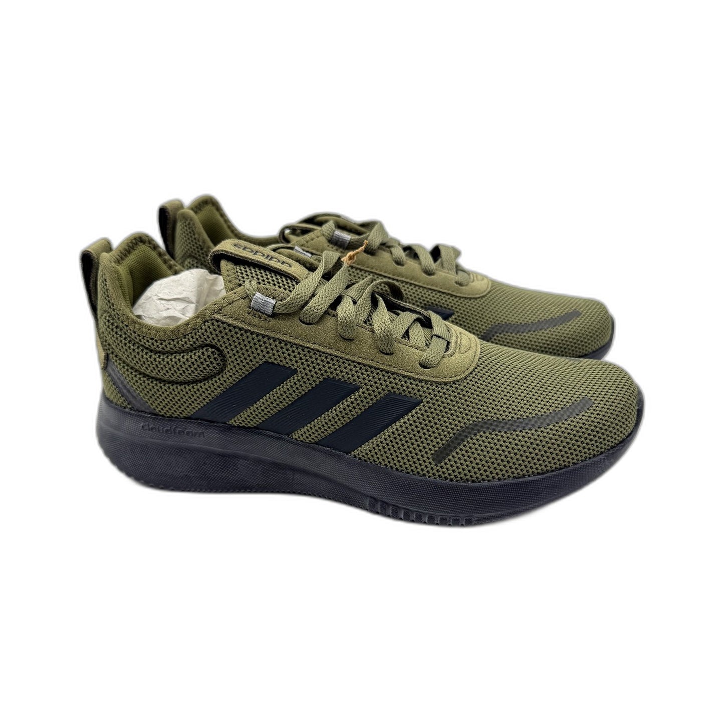 adidas Mens Lite Racer Rebold Running Shoes Military Green Size US 8.5 NEW