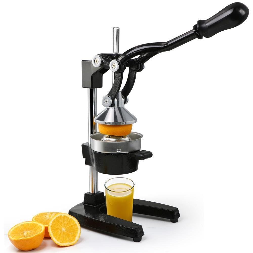 Ngardk Manual Stainless Steel Hand Press Citrus Juicer in Black NEW