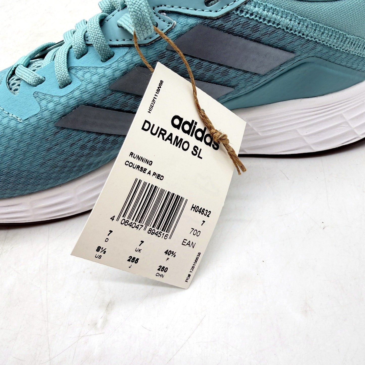 adidas Womens Duramo SL Lightweight Cushioned Running Shoes Aqua Blue US 8.5 NEW