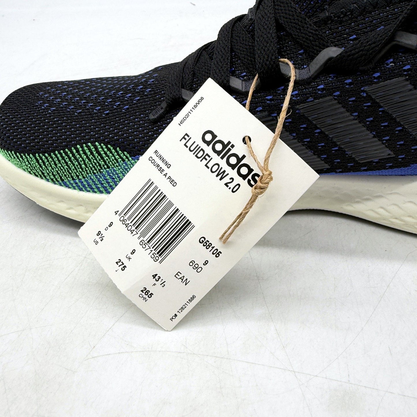 adidas Fluidflow 2.0 Running Shoes Athletic Workout Gym Multi Color US 9.5 DEMO