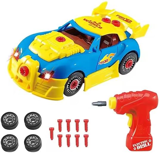 Ameon Take-Apart Multi-Color 30-Piece DIY Racing Car Toy Building Set NEW
