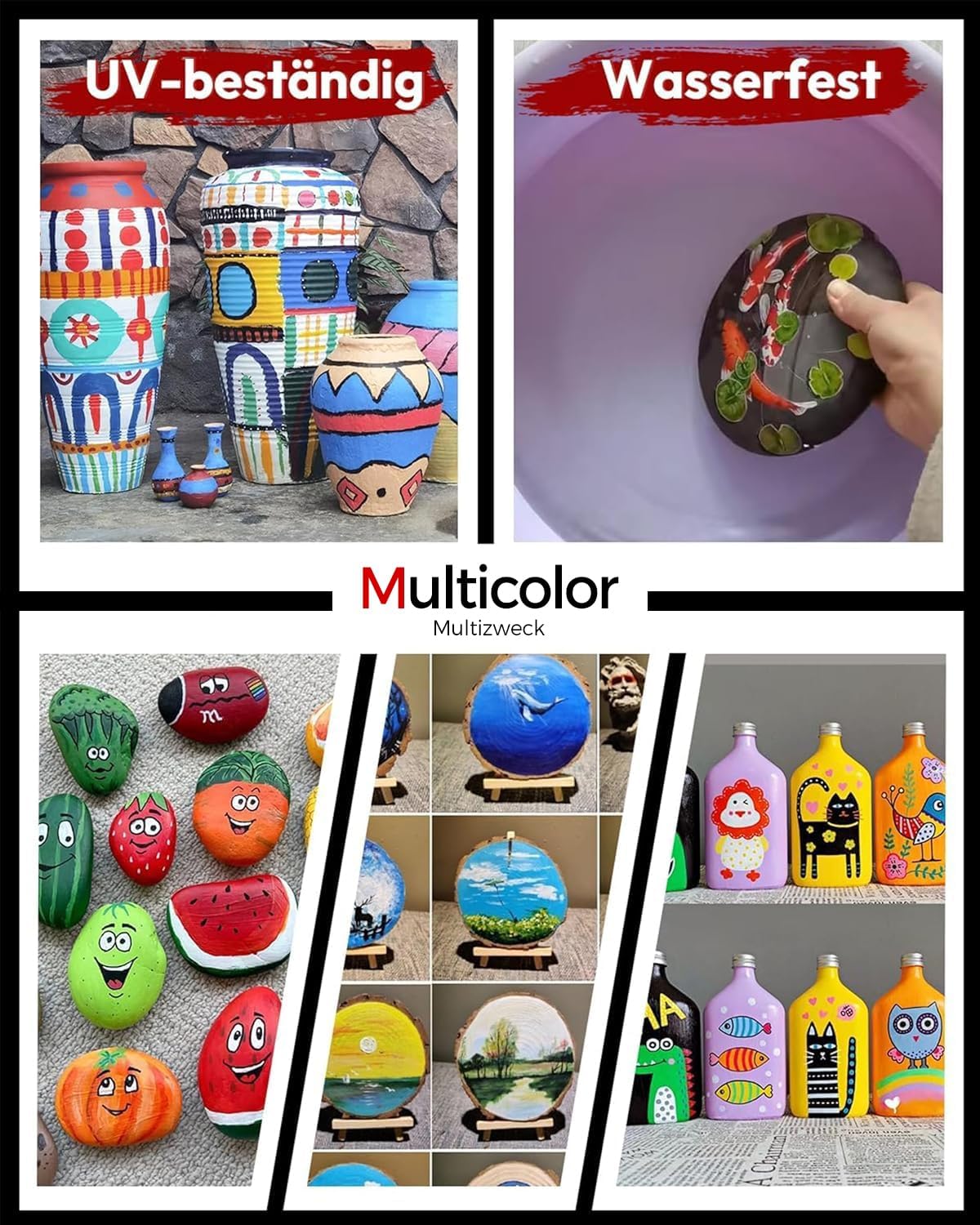 Fantastory 72 Paints ml Acrylic Paint Set with 12 Brushes Professional NEW