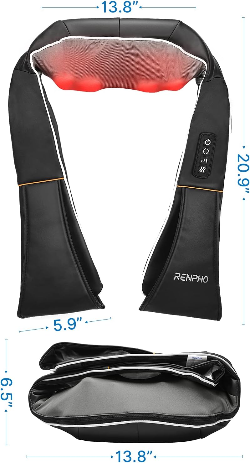 RENPHO Electric Shiatsu Neck and Back Massager with Heat for Pain Relief DEMO