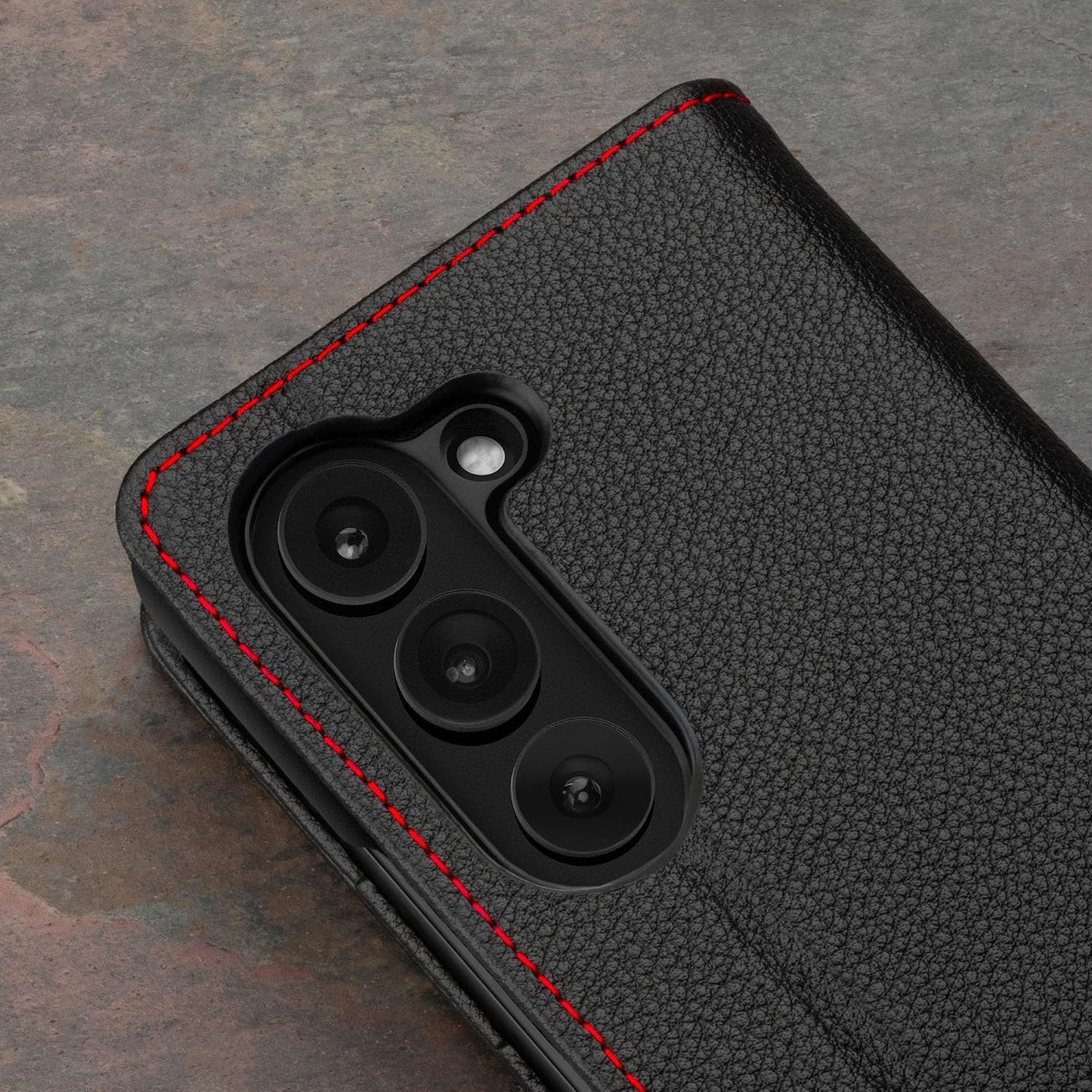 TORRO Premium Leather Wallet Flip Case for Samsung Galaxy Z Fold5 Black NEW