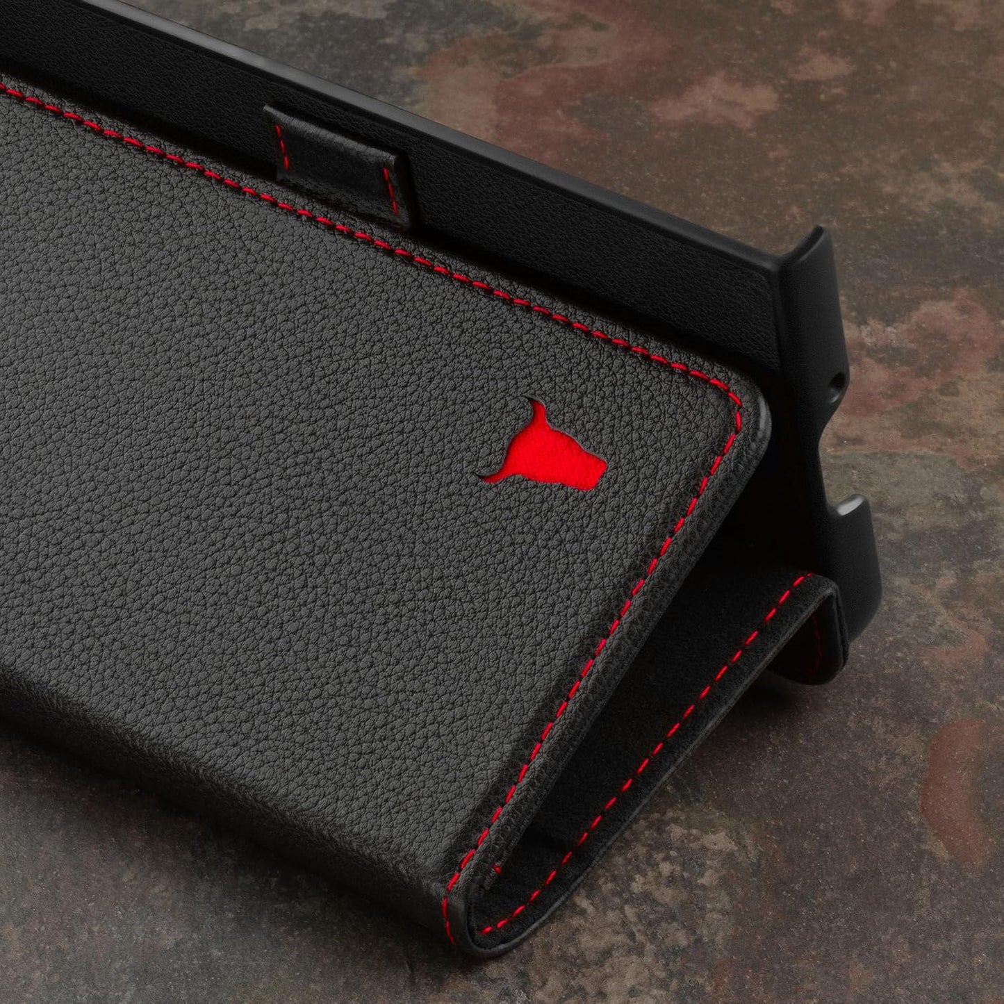 TORRO Premium Leather Wallet Flip Case for Samsung Galaxy Z Fold5 Black NEW
