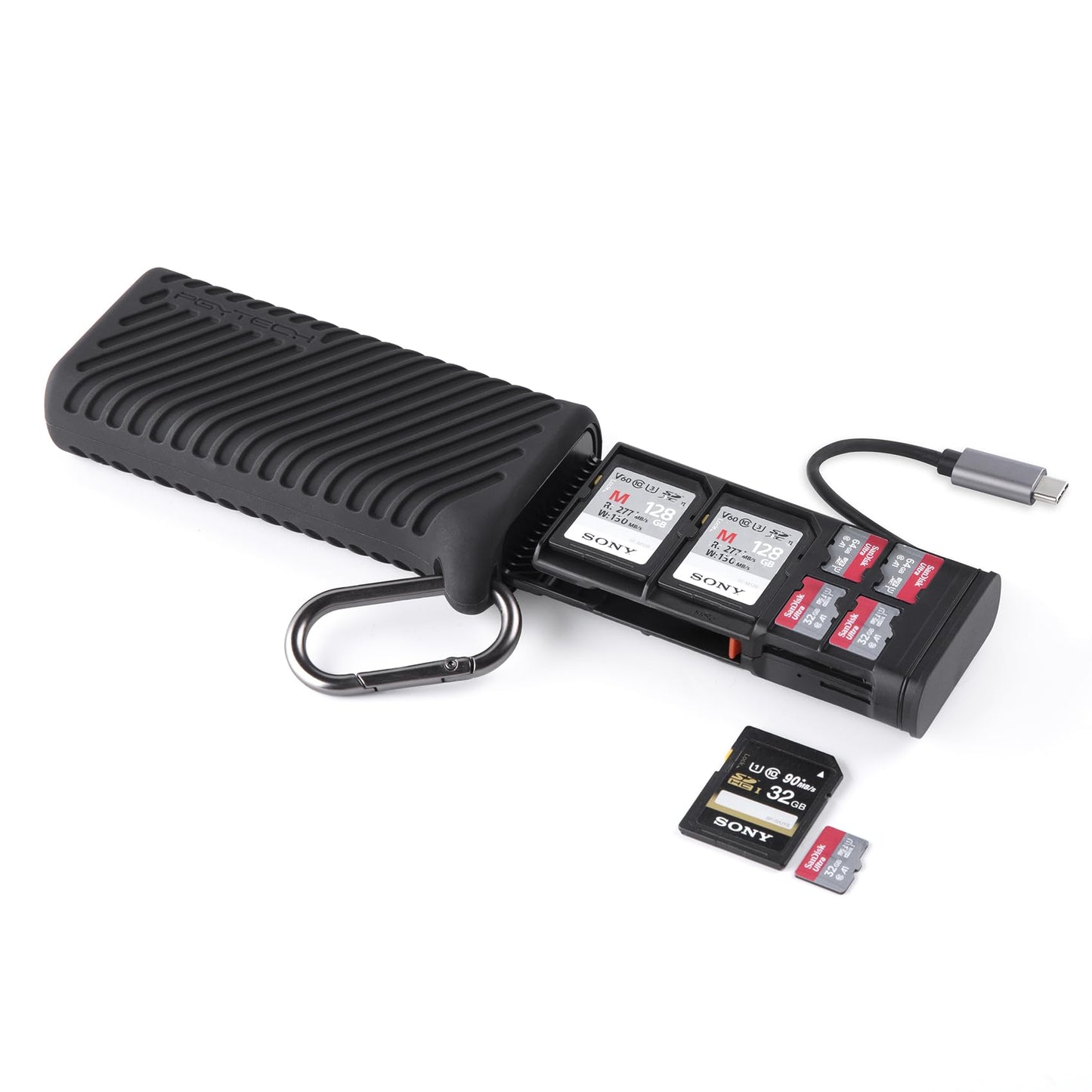 PGYTECH High-Speed Type-C USB 3.1 SD/Micro SD Card Reader External Memory DEMO