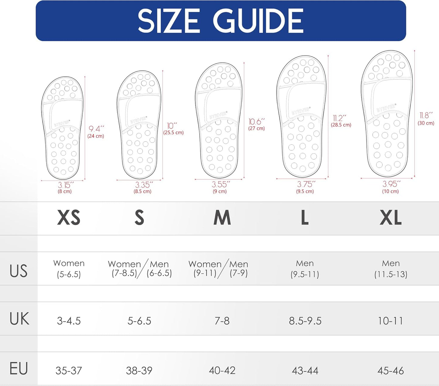 BYRIVER Reflexology Foot Massager Acupuncture Slippers Blue Spring Size M NEW
