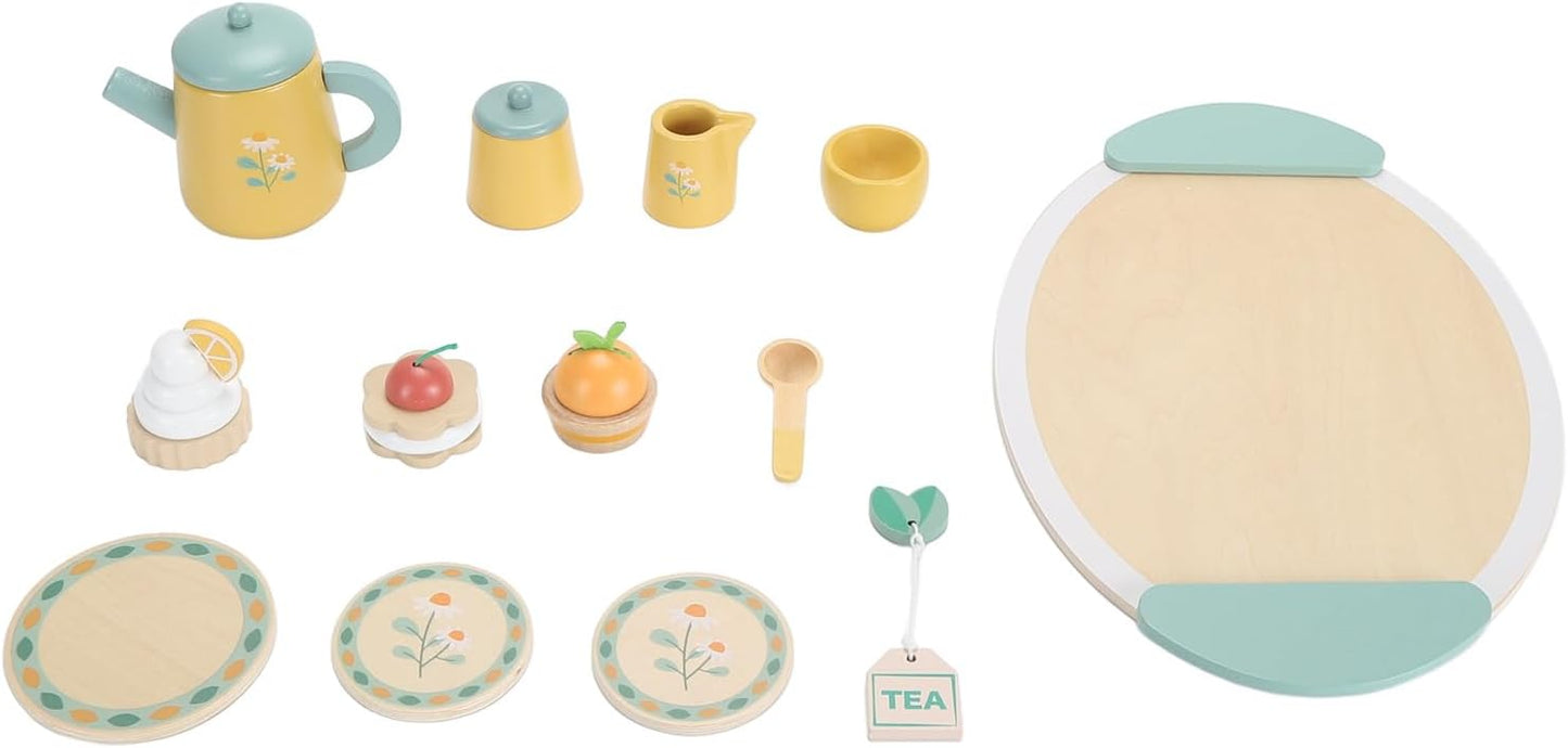 Xiuganpo Toddler Wooden Tea Set Enhance Social & Imagination Skills NEW