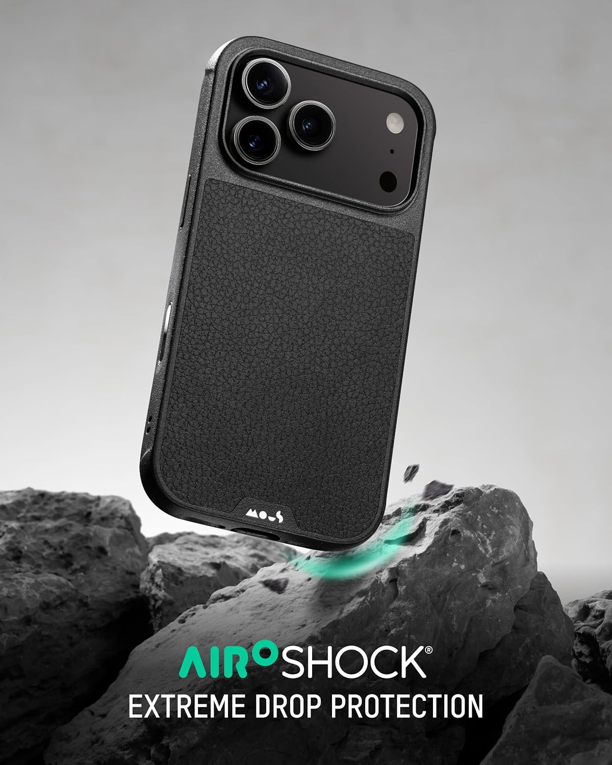 Mous Black Basic Cases Leather Protective Case for iPhone 17 Pro NEW